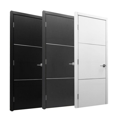 High quality modern style aluminum wooden interior door